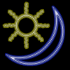Image soleil & lune - animation clignotante clignotant beau temps